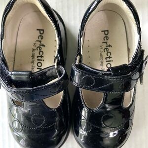Perfection Jumping-Jacks children’s black patent leather walking shoes  SZ  6.5
